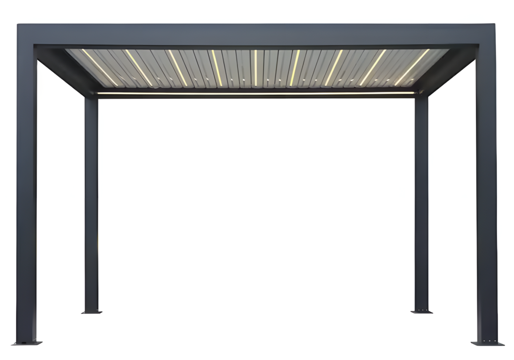 Aluminum flat roof pergola