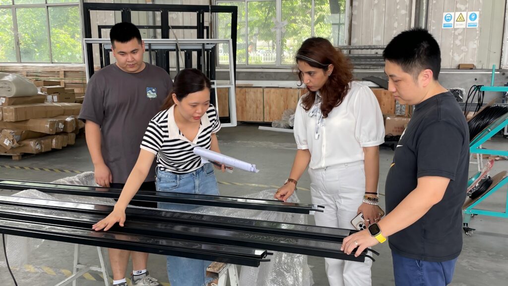 Nepalese Customer Visits Our Factory to Explore Aluminum Pergola Solutions 6 24(1)