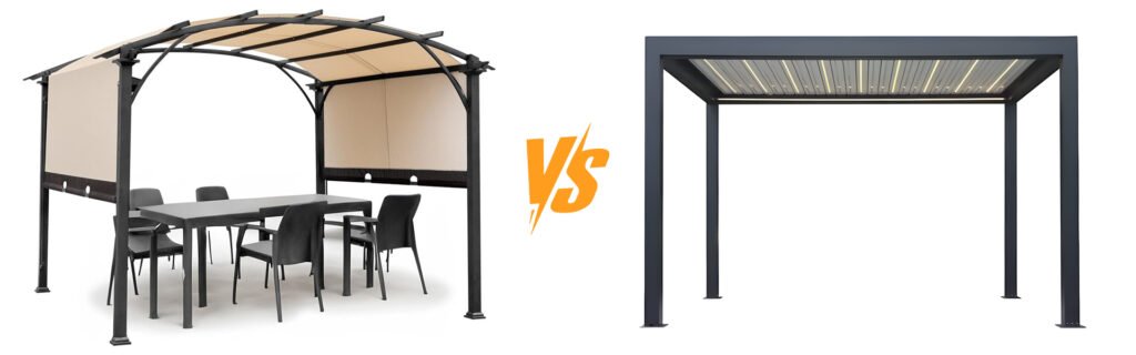 平屋根パーゴラ vs アーチ型パーゴラ