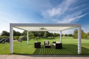 bioclimatic pergola contemporary aluminium