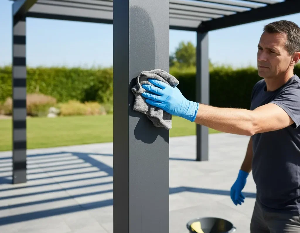 clean powder coated metal