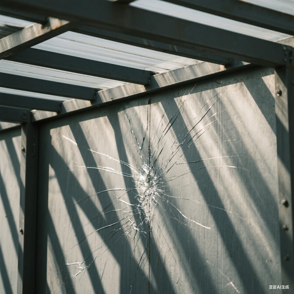 Scratches on the steel pergola