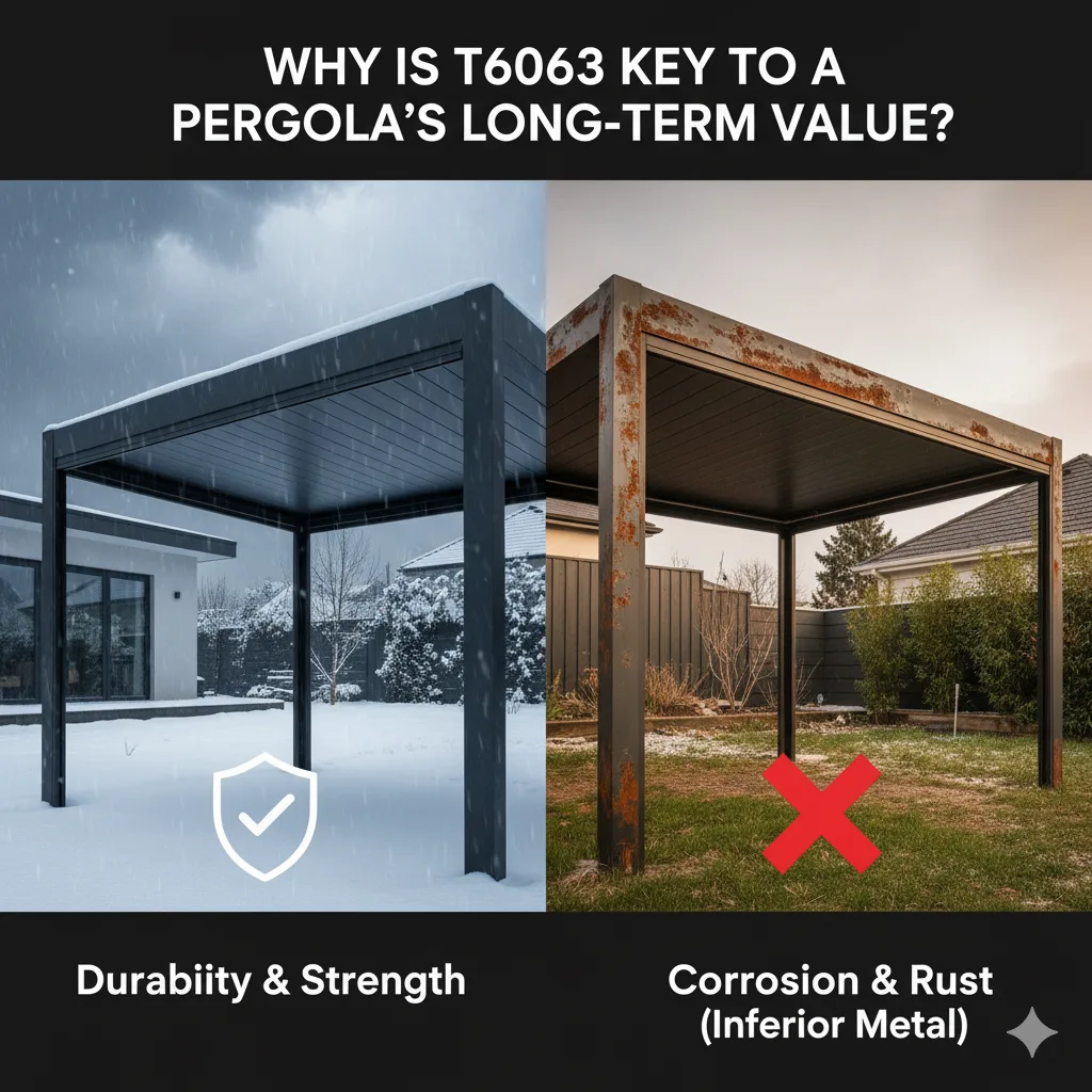 Por que o T6063 é essencial para o valor de longo prazo de uma pérgola?