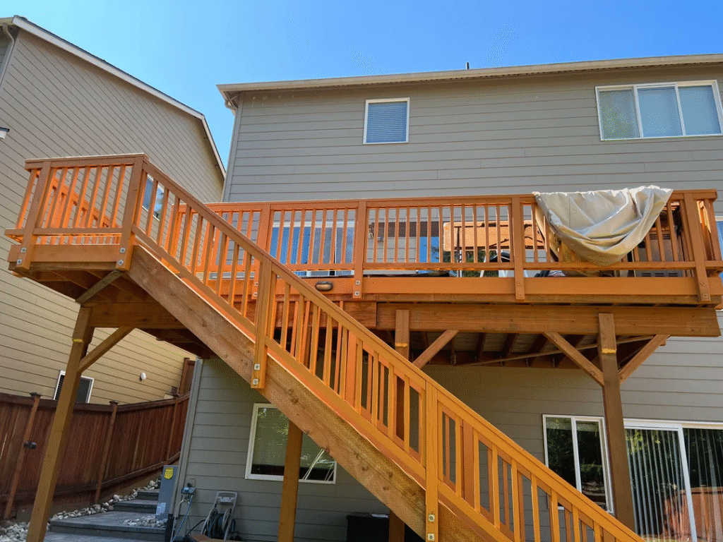 Wooden elevated terrace