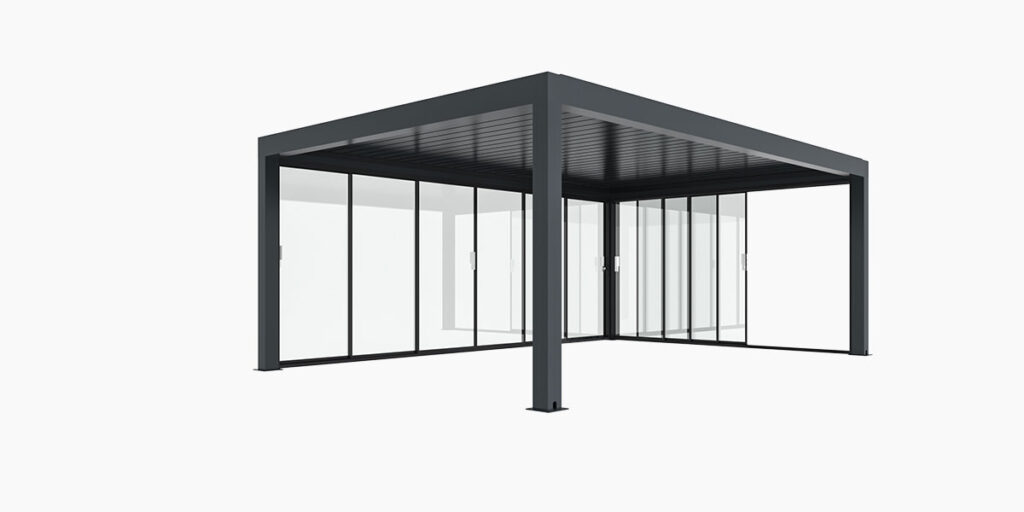 Framed sliding glass door