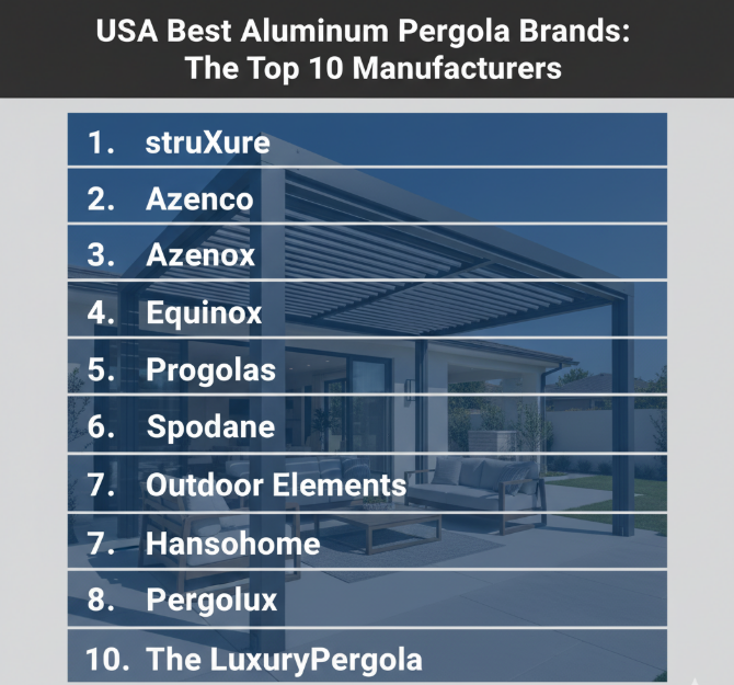 USA Best Aluminum Pergola Brands
