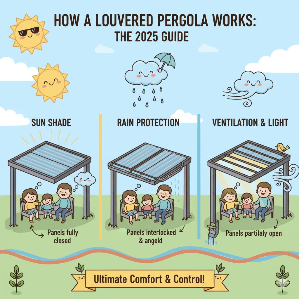 How Does a Louvered Pergola Work?