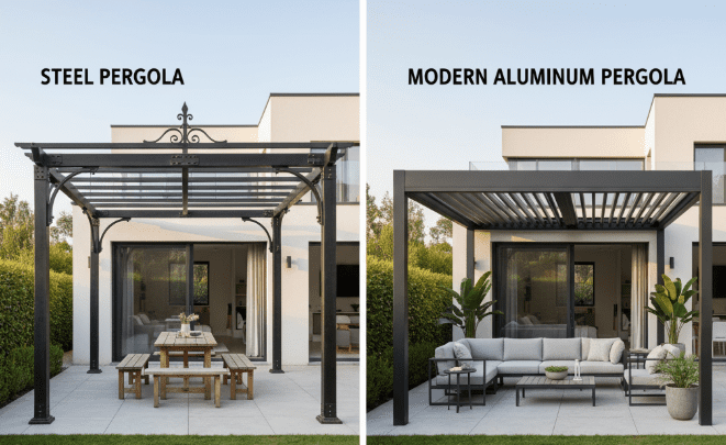 Aluminum vs Steel Pergola