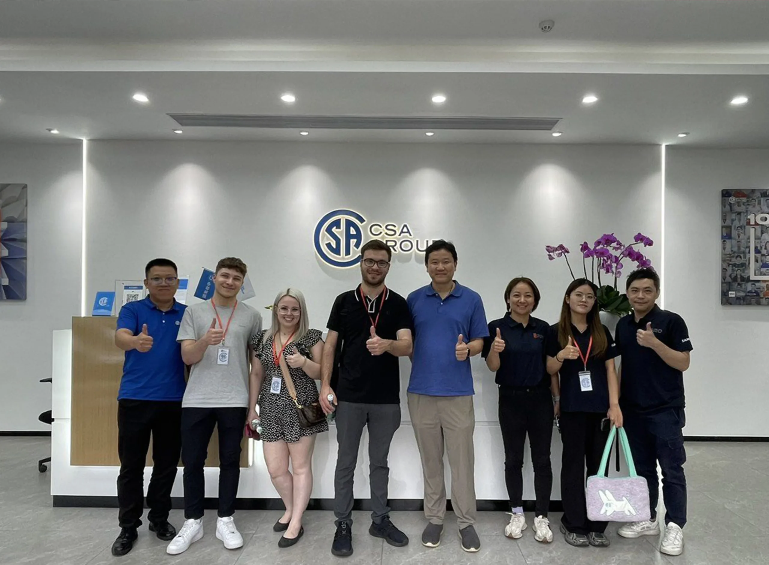 A photo of Progolas & Aprodoor when they visited a US client's company