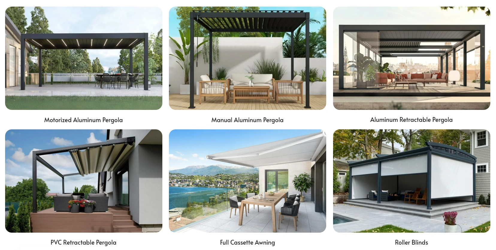 Múltiples series de productos de sombra para elegir