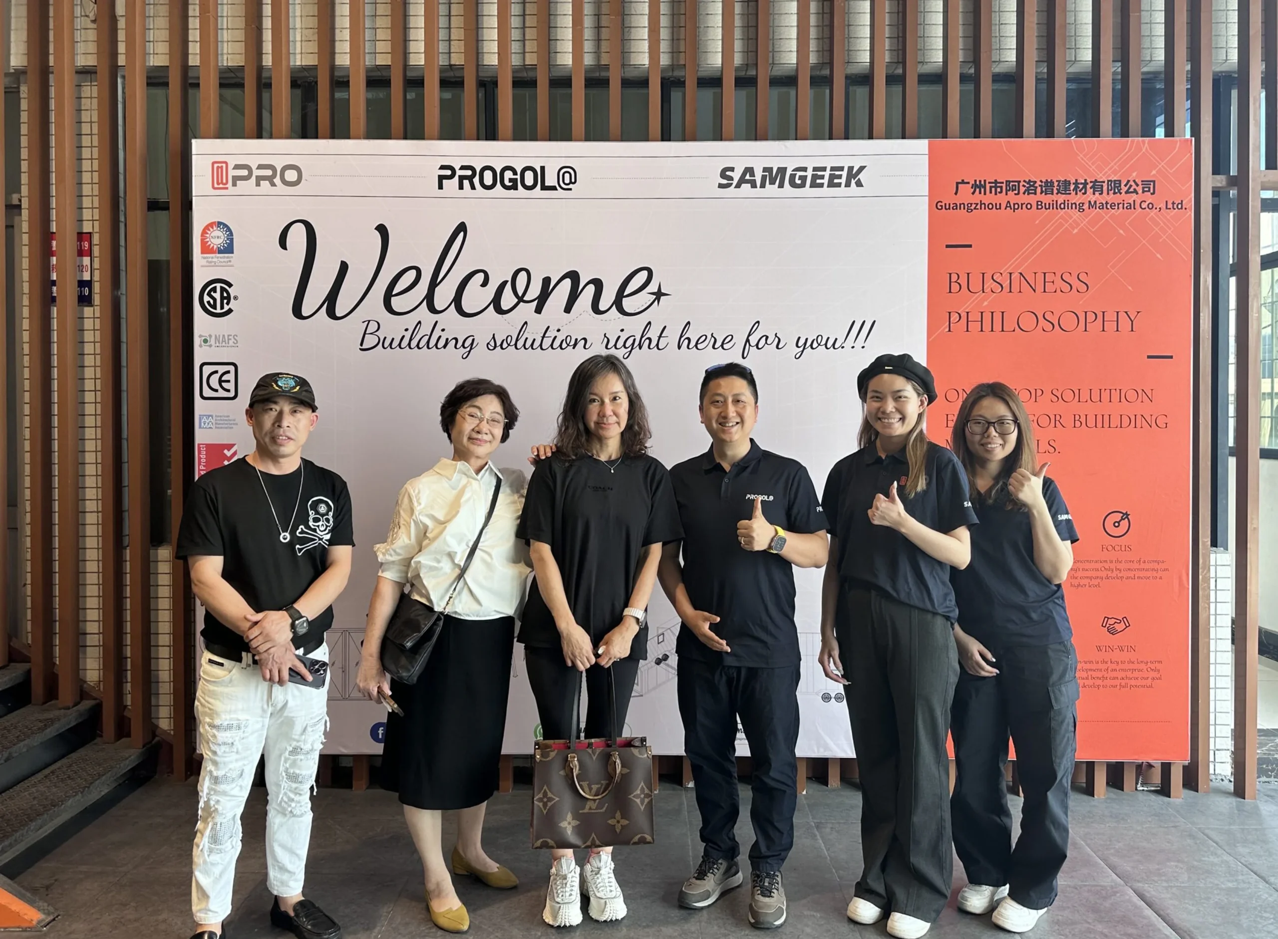 Progolas & Aprodoor with customers from Malaysia