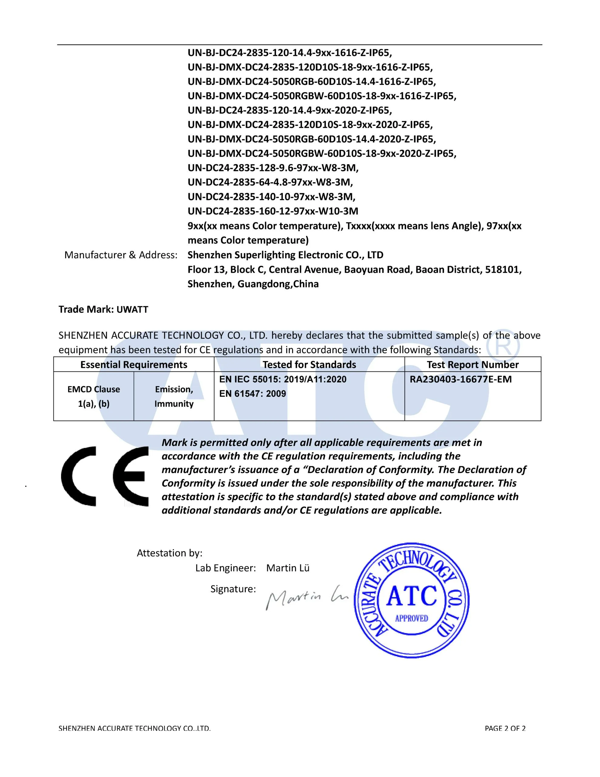 Сертификация CE 0530 для светодиодной ленты Progolas (сертификация CE для RGB- и двухцветных светодиодных лент)_Страница_2