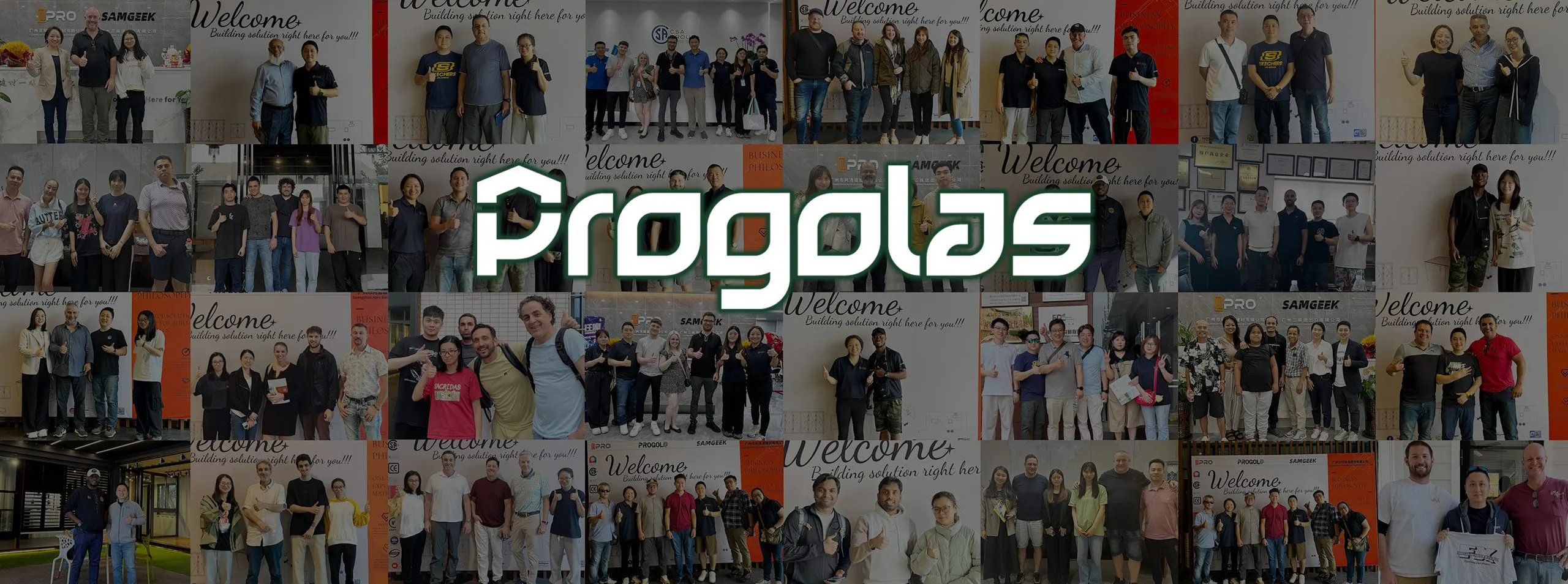 Prógolas - Muro de fotos con clientes