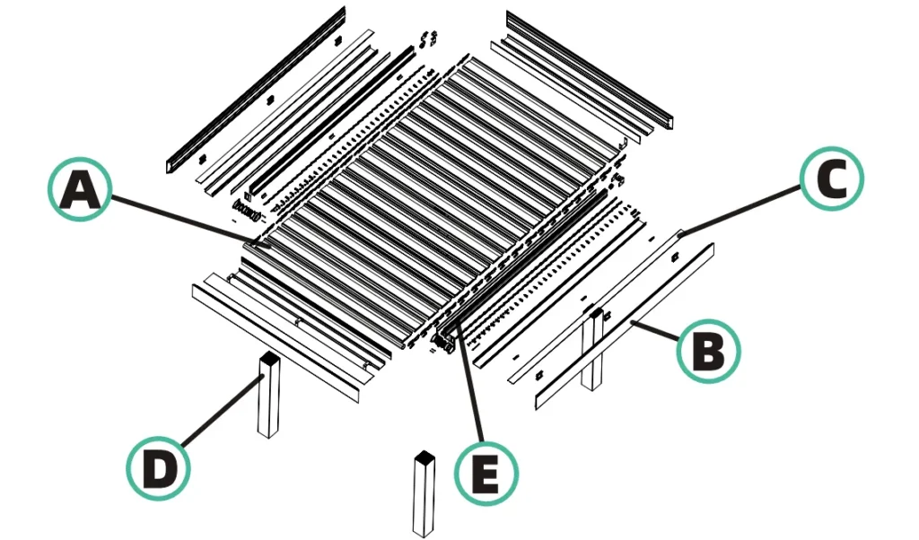 Structural Breakdown of the 2220 Series Retractable Pergola