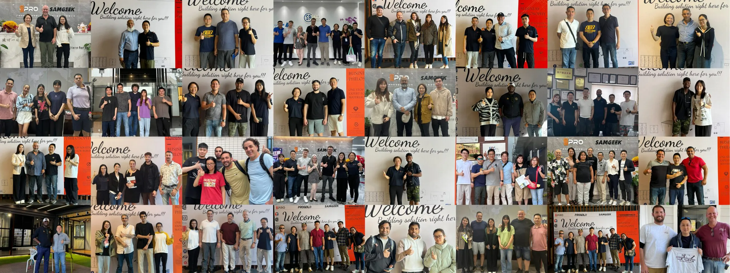 Group photo of us with our clients