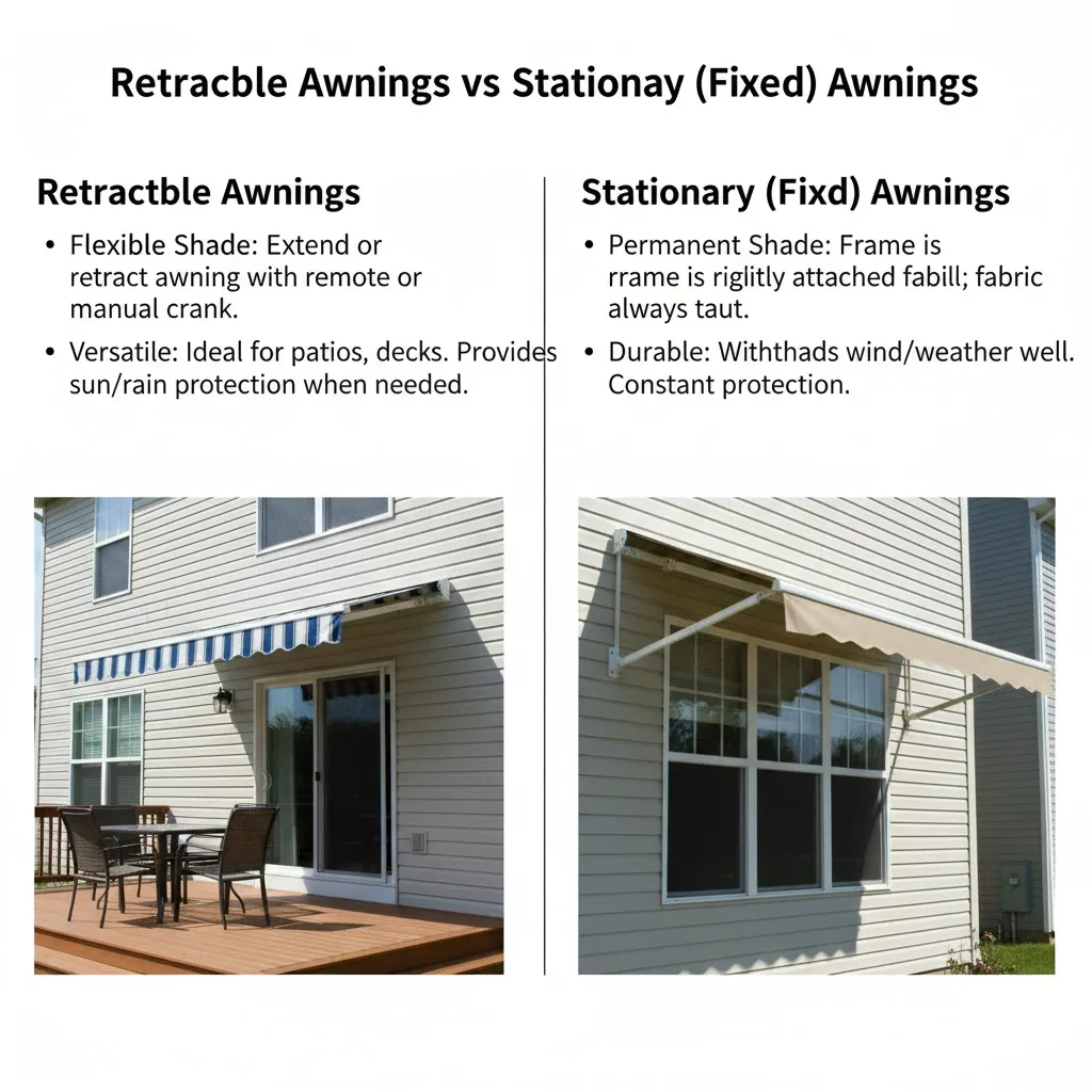 Toldos retráteis versus toldos fixos