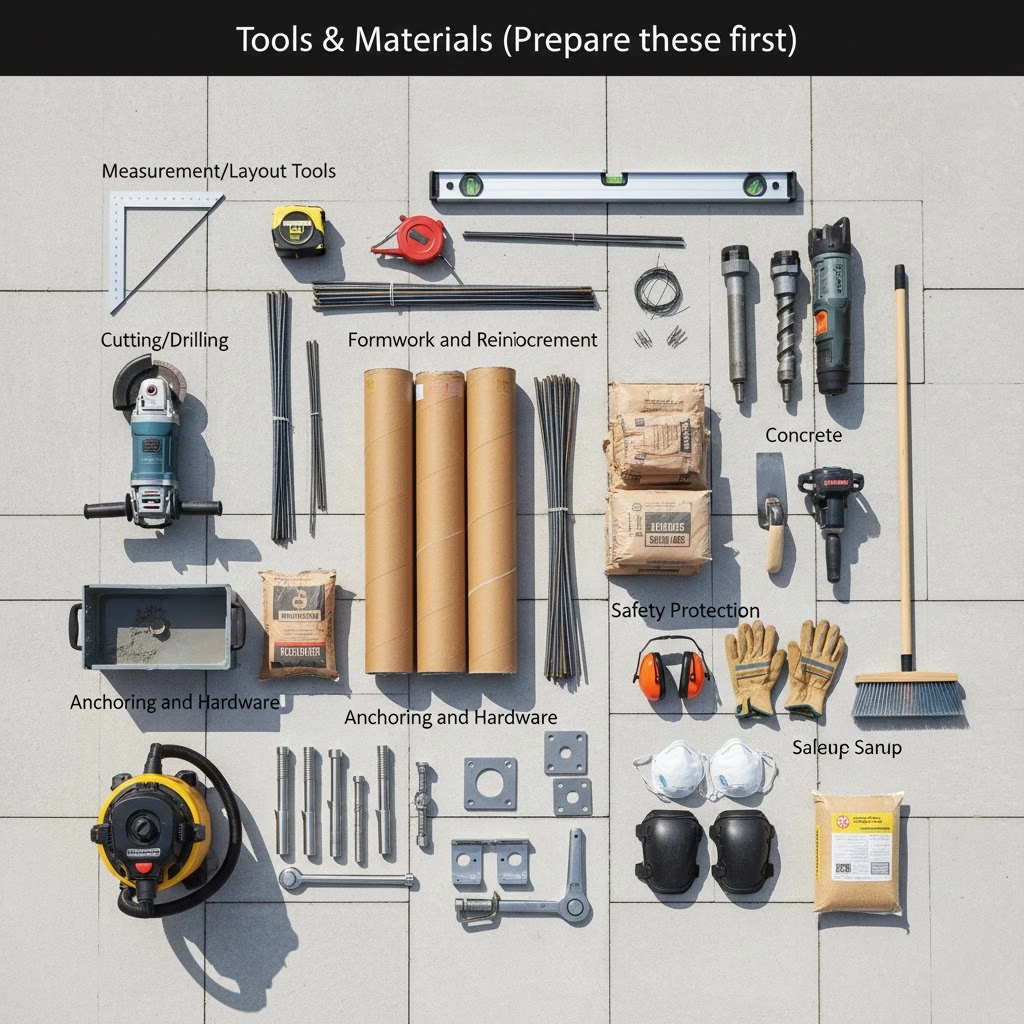 Herramientas necesarias para anclar una pérgola resistente a los adoquines